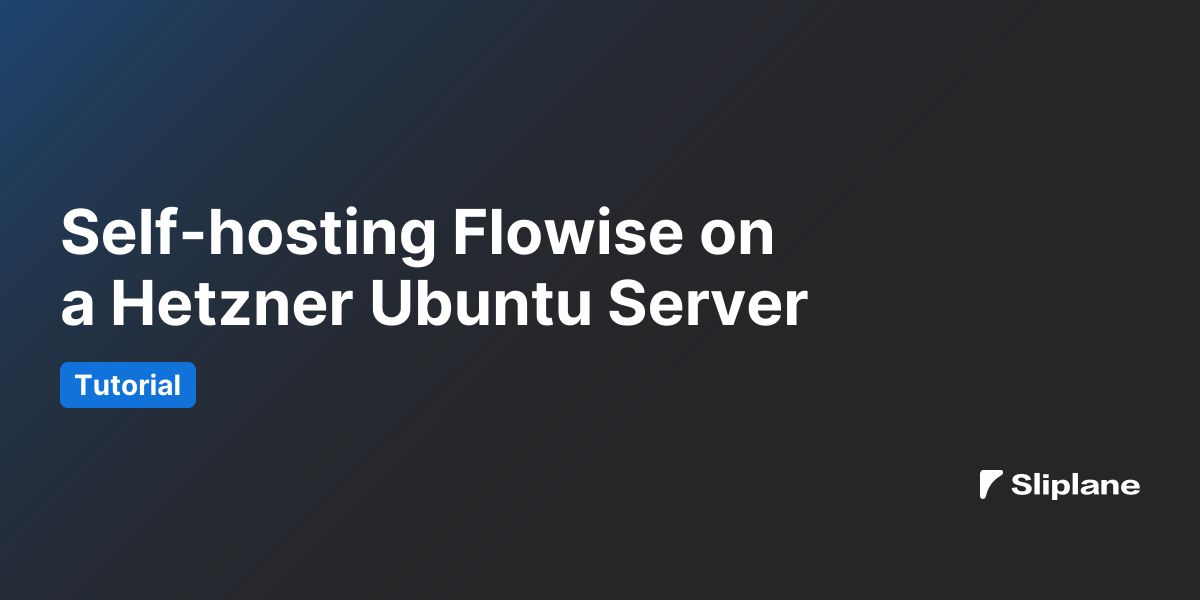Self-hosting Flowise on a Hetzner Ubuntu Server
